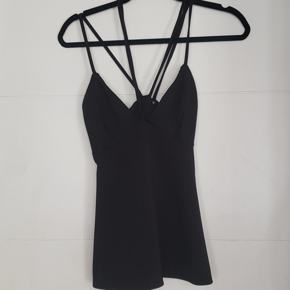 Black strappy top